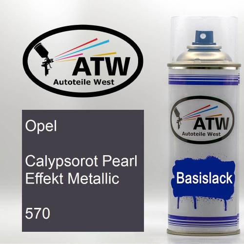 Opel, Calypsorot Pearl Effekt Metallic, 570: 400ml Sprühdose, von ATW Autoteile West.